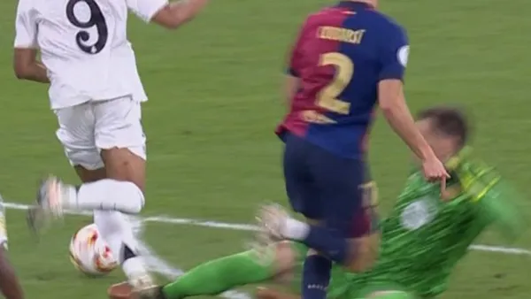 the Polish goalkeeper was sent off for a hard foul on the French striker