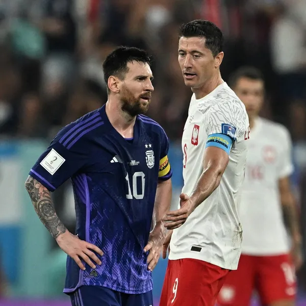 The Polish striker made reference to the encounter they had at the end of the match between them at the World Cup in Qatar