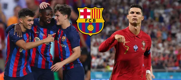 The Portuguese footballer reappears on the FC Barcelona scene.