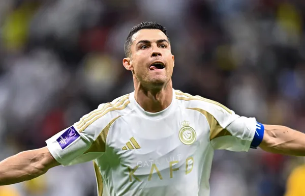 The Portuguese scored from the penalty spot in Al Nassr's 2-1 win over Al Alkhdoud in the Saudi Arabian League