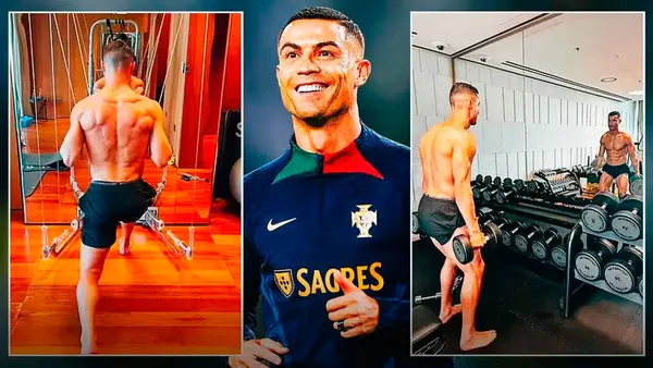 The Portuguese star published a video where he works spectacularly in the gym.