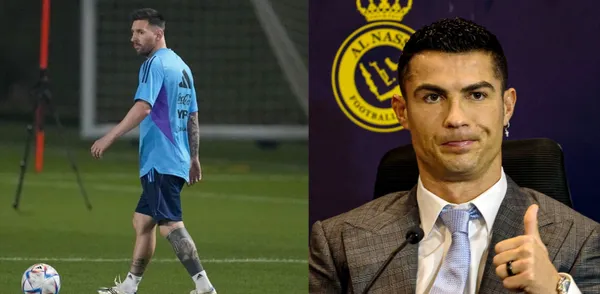 The Portuguese star was presented at Al-Nassr and threw a stick at the team led by Lionel Scaloni.