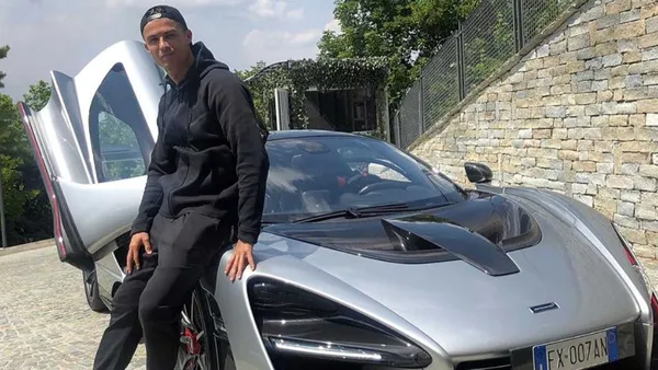 The Portuguese striker's wife showed off with the gift for the Commander.