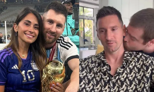 The reaction of Lionel Messi's wife