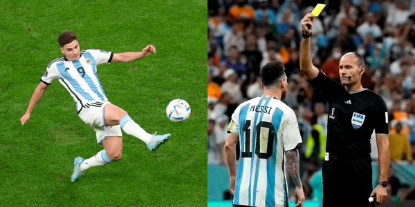 The referee wanted to steal the limelight during the match between Argentina and the Netherlands.