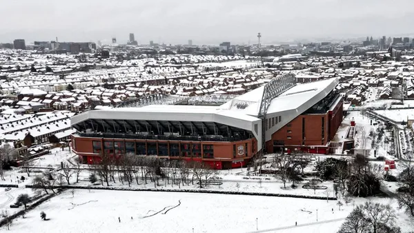 The Show Goes On: Liverpool-Manchester United at a Snowy Anfield.