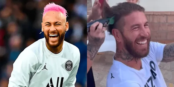 The Spaniard decided to change his look and the Brazilian made fun of what the defender did.