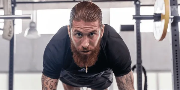 The Spaniard was teaching his son to kick penalties.