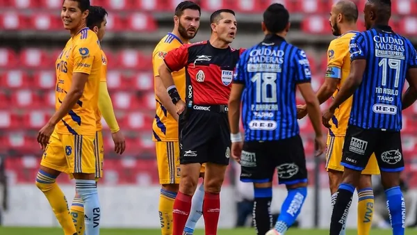 The Tigres player was sent off for a tremendous kick in Angulo's face.