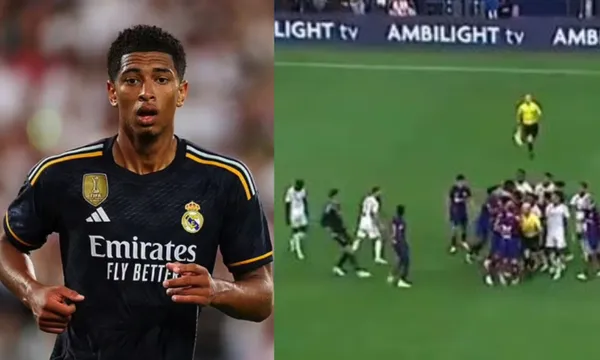 The unexpected action of Jude Bellingham while the players pushed each other in El Clasico