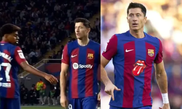 The unexpected gesture that Lewandowski had with Lamine Yamal that the fans did not like