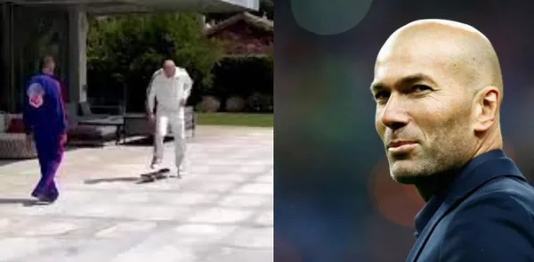 The viral video of Zidane on a skateboard