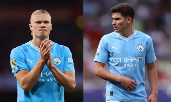 This season, Pep Guardiola has trusted in bringing together Julian Alvarez and Haaland in his team