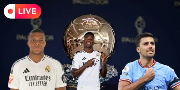Vini, Kilyan y Rodri con el balón de oro/FOTO: Eurosport