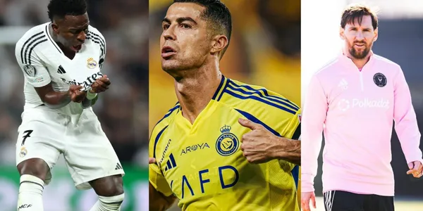 Vinicius, Cristiano Ronaldo and Lionel Messi