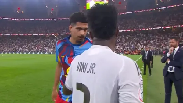 Vinícius Jr and Ronald Araujo in the Spanish Super Cup - Screen capture