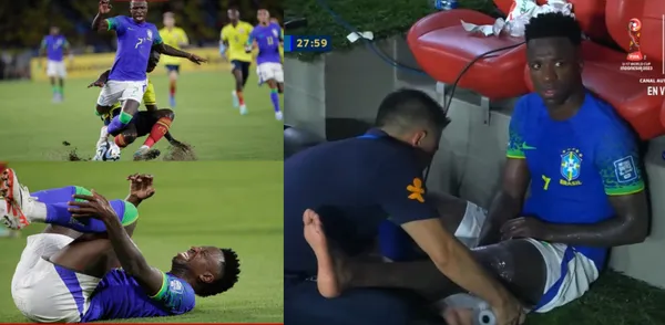 Vinicius Jr had to leave in under 30 minutes of the match.