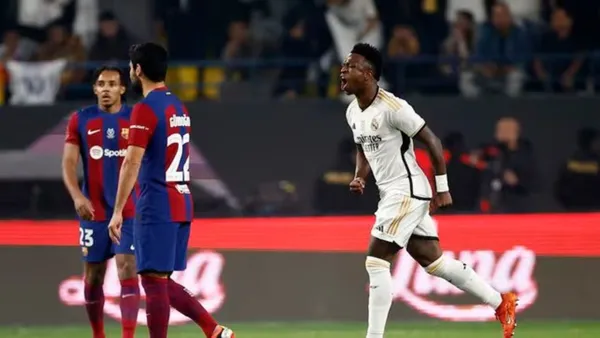 Vinicius Jr. scored a first half hat-trick against FC Barcelona!