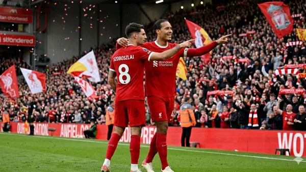 Virgil van Dijk recognizes that Dominik Szoboszlai would be the next Liverpool's captain - Picture created by AI