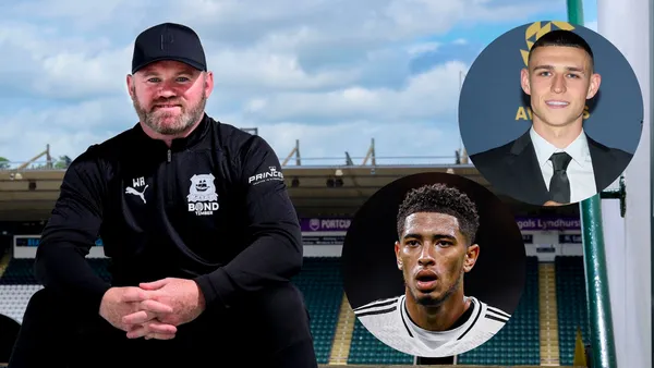 Wayne Rooney, Bellingham and Foden. Photo: Wayne Rooney, Bellingham and Foden networks.