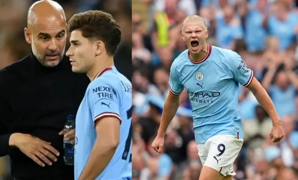 What Haaland does while Julian Alvarez trains with his team