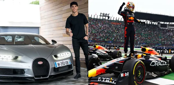 Which car is more expensive, Ronaldo's or Verstappen's?