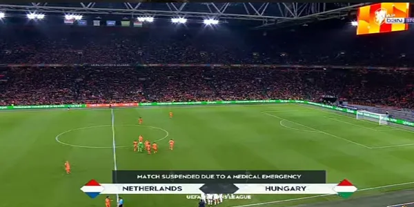 While the match was in progress in the Netherlands, it had to be suspended due to a serious health problem in the middle of the pitch.
