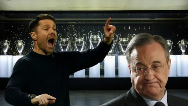 Xaci Alonso and Florentino Pérez Photo. Marca