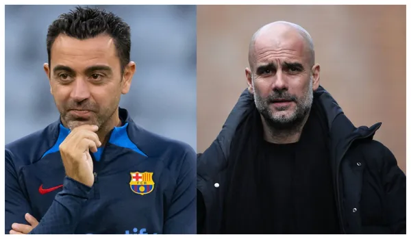 Xavi Hernandez and Pep Guardiola