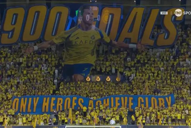 The tribute from Al Nassr fans to Cristiano Ronaldo for his 900 goals
