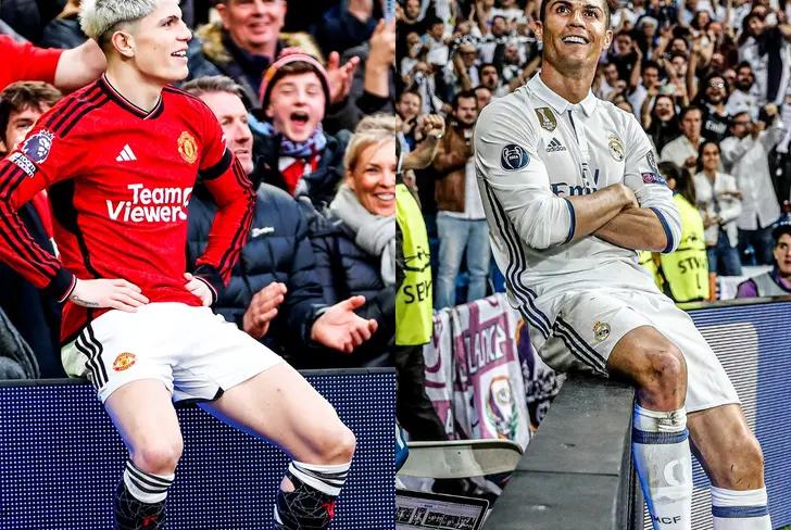 Messi won't like it, Garnacho's new celebration like Cristiano Ronaldo