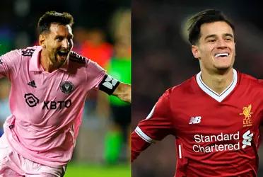 Coutinho and Lionel Messi