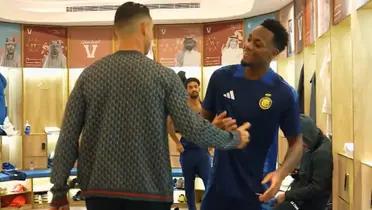 Cristiano Ronaldo and Jhon Duran 