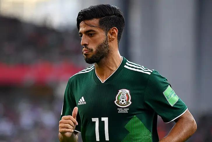Carlos Vela with the Mexico national team jersey