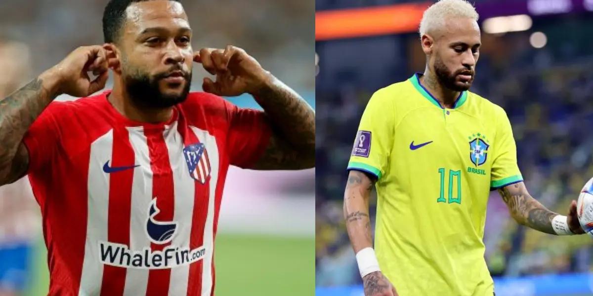 Depay words on Neymar