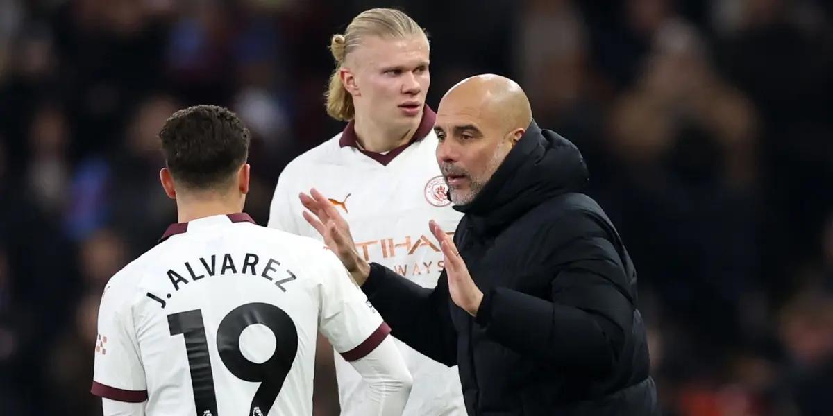 Guardiola and Julian Alvarez