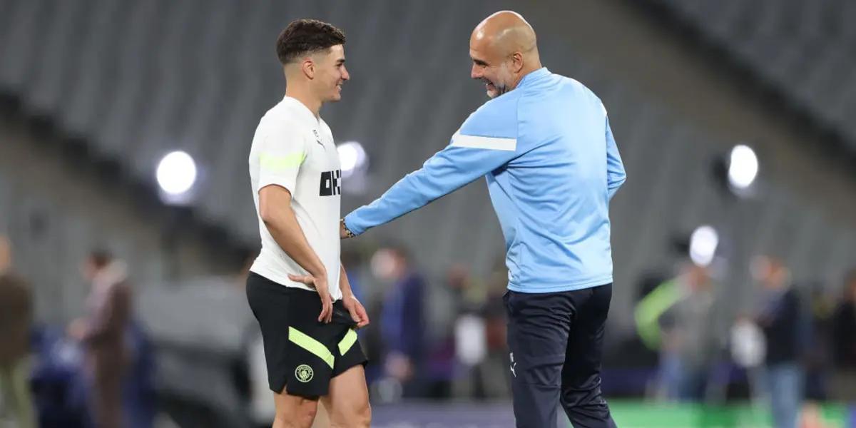 Guardiola and Julian Alvarez