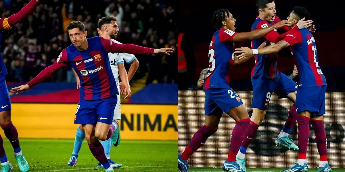 Lewandowski scores for Barcelona