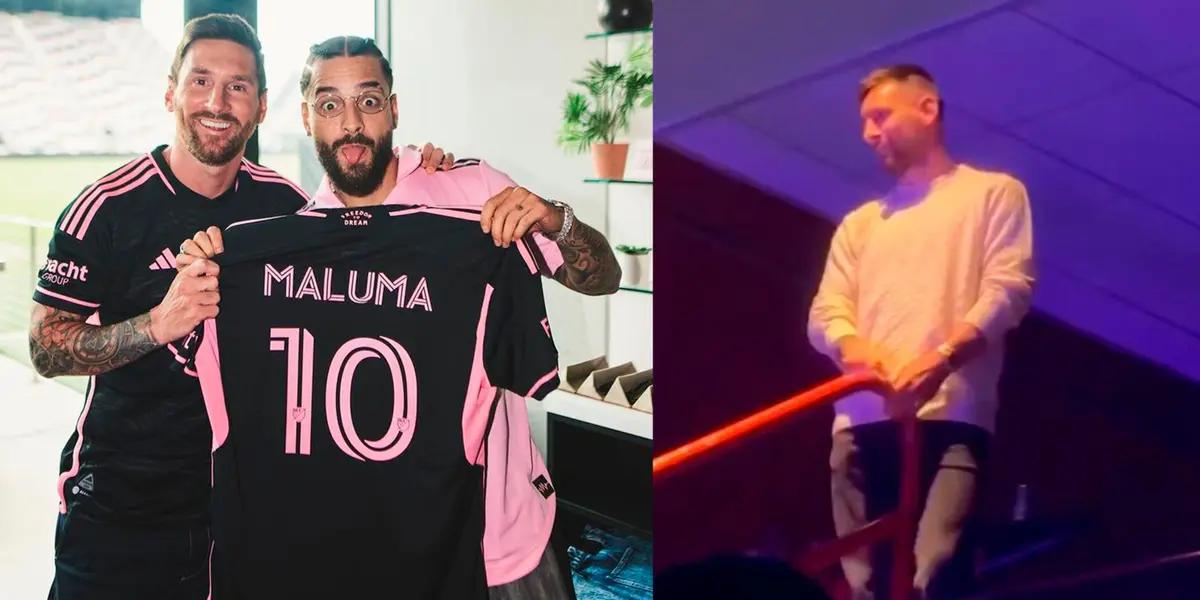 Lionel Messi met Maluma in Miami.