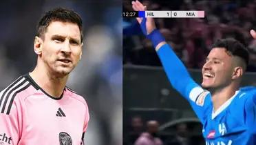 Lionel Messi's reaction