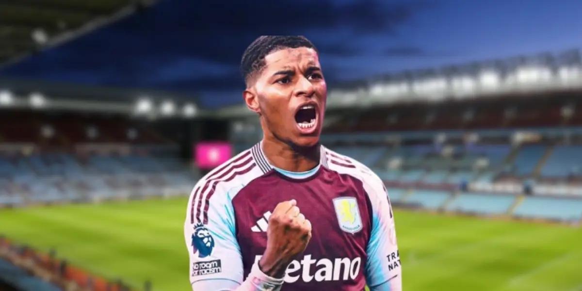 Marcus Rashford with Aston Villa 