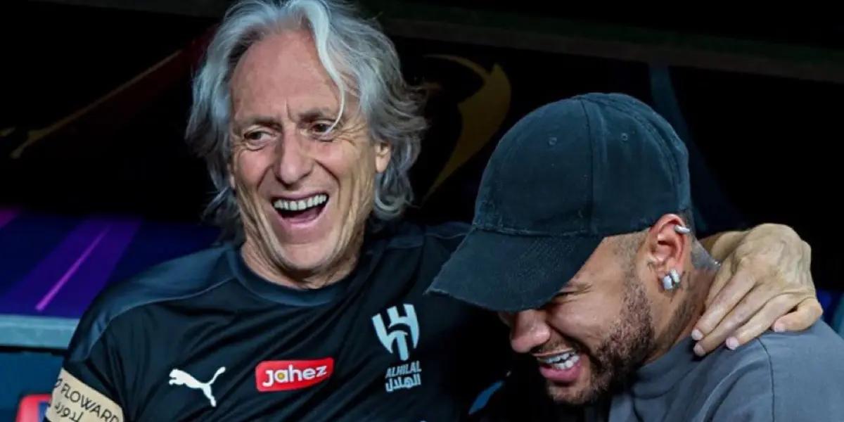 Neymar and Jorge Jesús