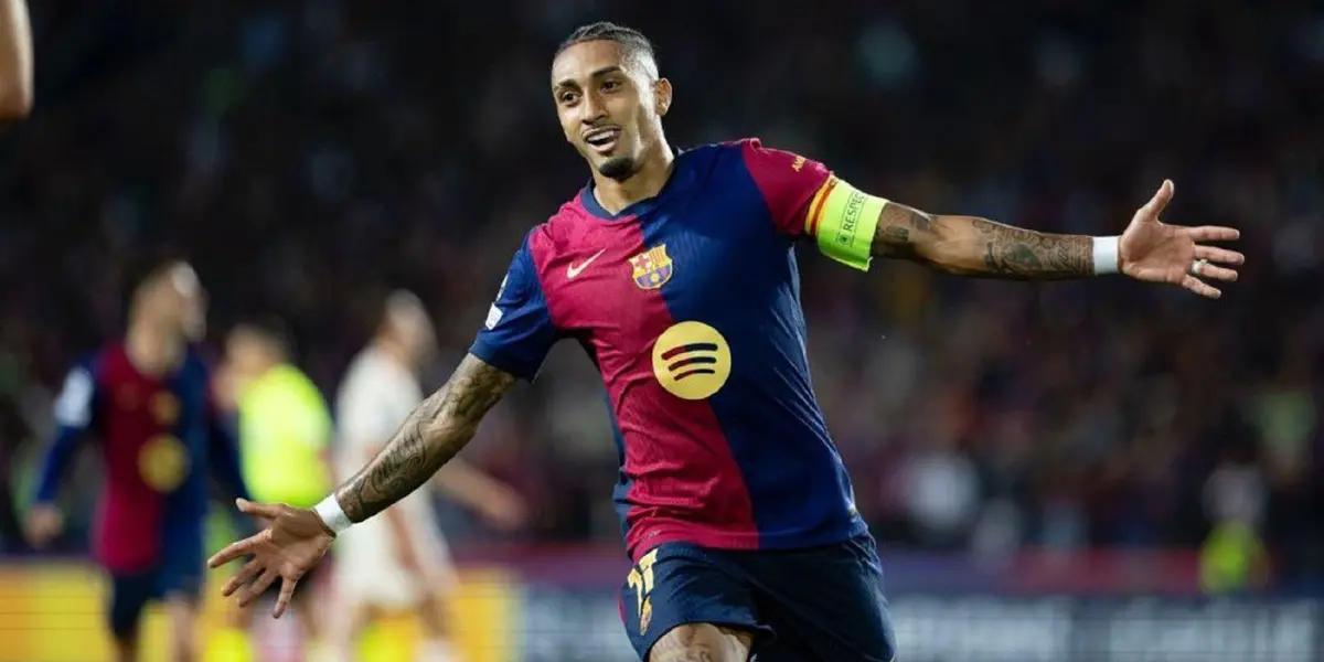 Raphinha with Barcelona