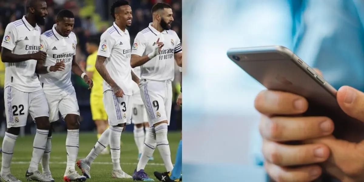 Real Madrid team during a game. 