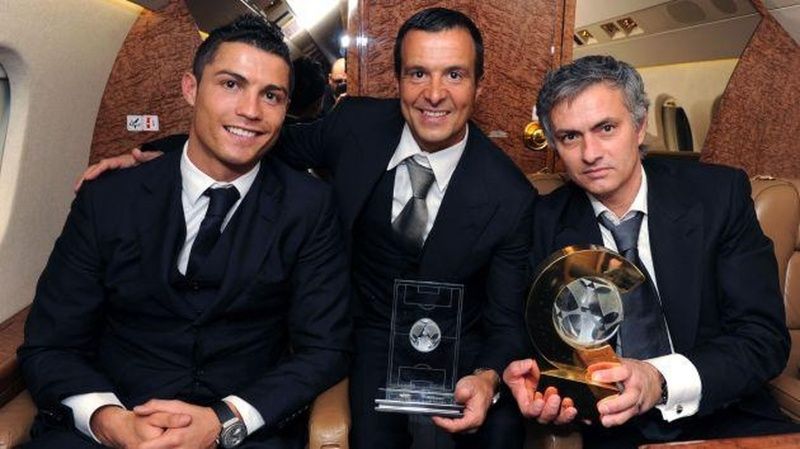 
   Jorge Mendes, Cristiano Ronaldo, Jose Mourinho 
 