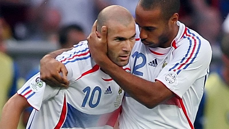 
   Zinedine Zidane and Thierry Henry 
 