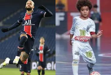 A Brazilian skilled boy aged 8 appeared in Santos and has already signed his first sponsorship.