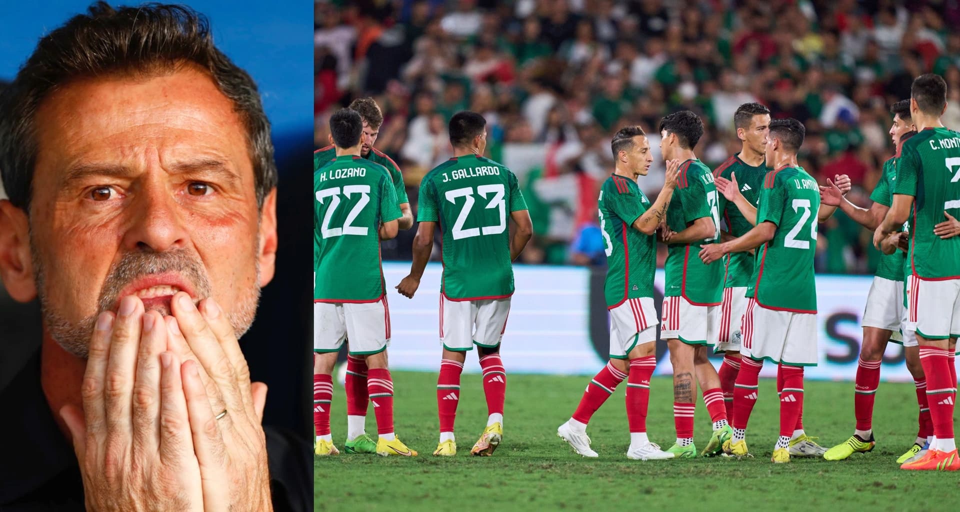 A player from the Mexican team facilitates the work of the coach of the selected team. He'll give up the Tri.