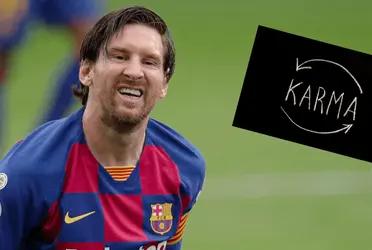 A player who once belittled Lionel Messi is now paying karma.