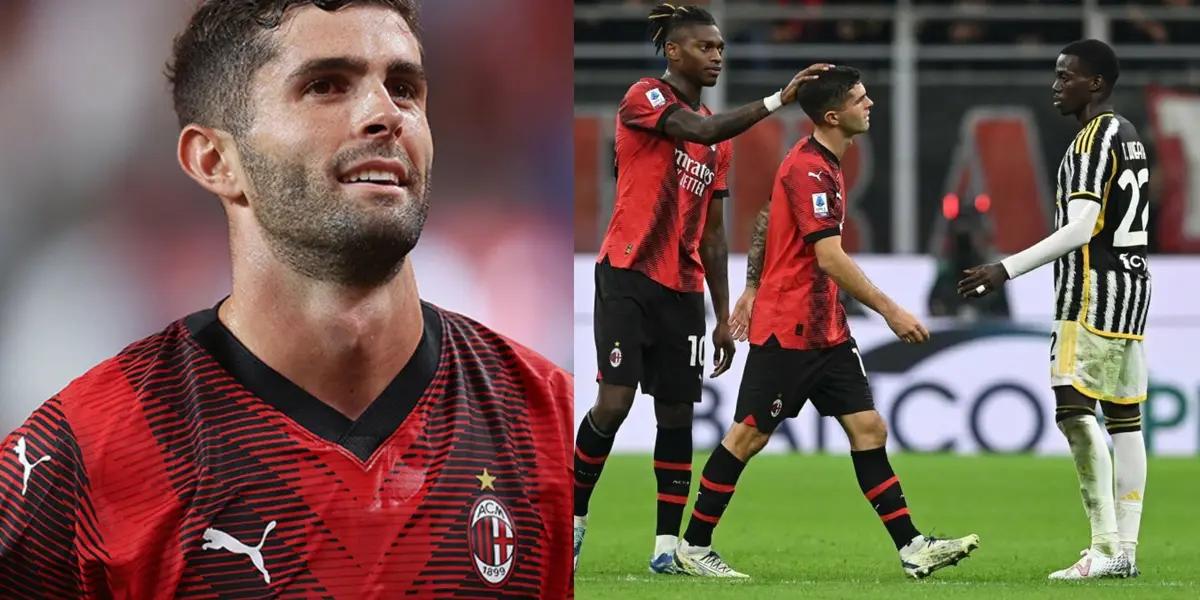 AC Milan lost to Juventus and Christian Pulisic only played 43 minutes